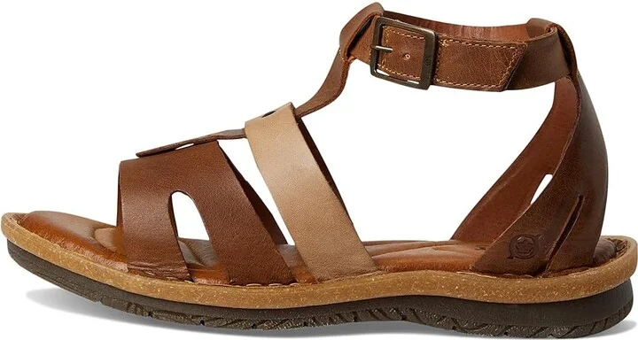 Born Tropi Women's Flat Shoes Taupe/Beige/Syrup : 10 M (B), Leather - Image 6