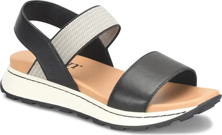 Born Women's Mimi Round Toe Wedge Sandals