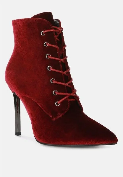 Bornsta Velvet High Heeled Velvet Boots Women - Image 5