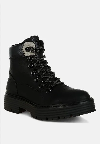 Boskoff Lace-Up Chunky Warm Ankle Boots Women - Image 4