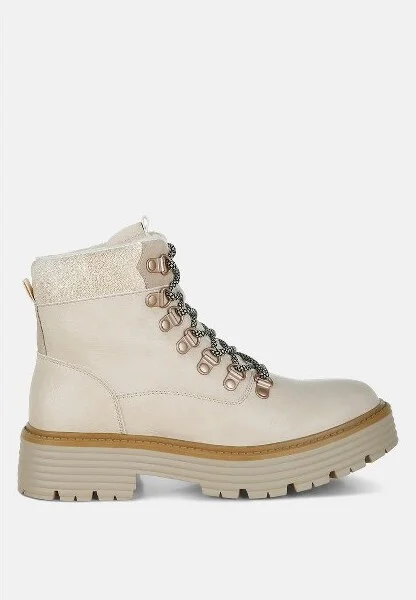 Boskoff Lace-Up Chunky Warm Ankle Boots Women