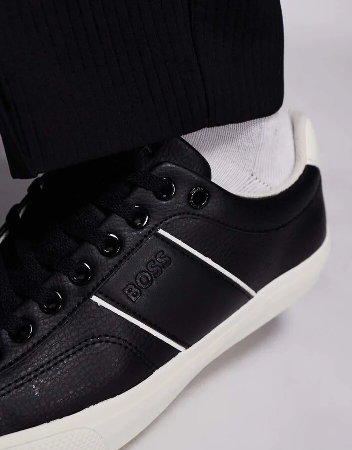 BOSS Aiden sneakers in black with contrast detailing - Image 4