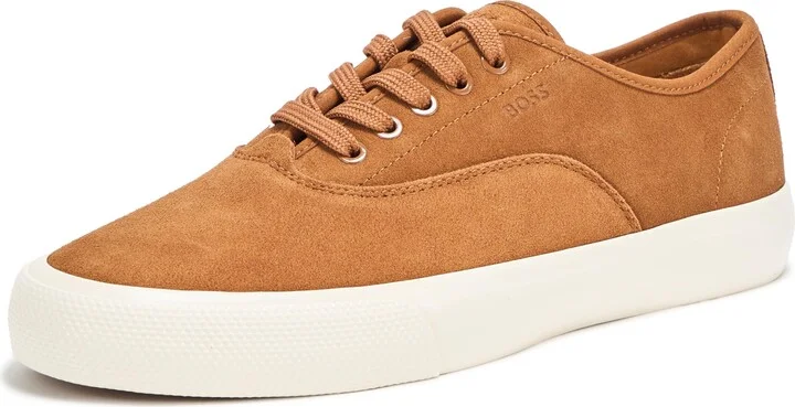 BOSS Aiden Suede Sneakers Twig Basket Brown 9