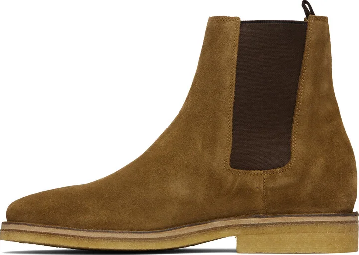 BOSS Beige BECKHAM Edition Suede Chelsea Boots - Image 3