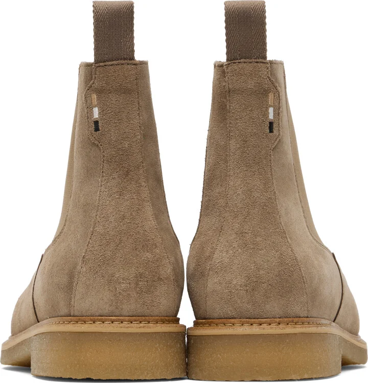 BOSS Beige Elasticated Panels Chelsea Boots - Image 2