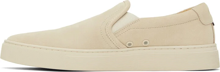 BOSS Beige Slip-On Sneakers - Image 3