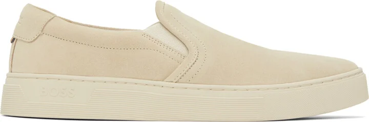 BOSS Beige Slip-On Sneakers