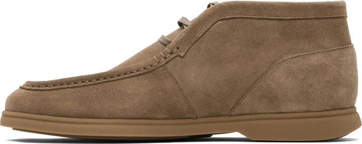 BOSS Beige Stitching Details Desert Boots - Image 3