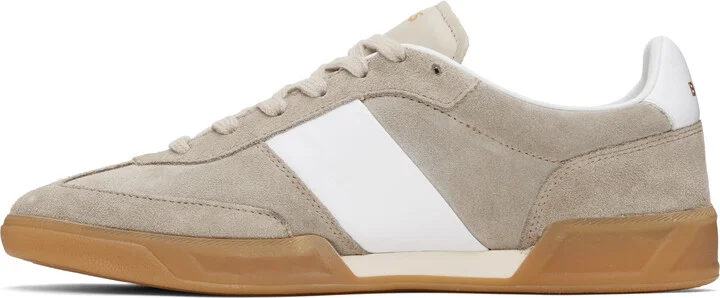 BOSS Beige Suede Lace-Up Sneakers - Image 3