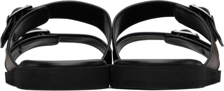 BOSS Black & Brown Pin-Buckle Sandals - Image 2