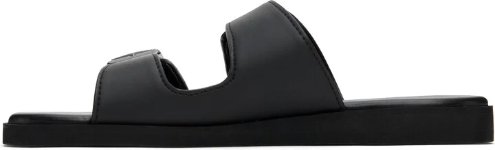 BOSS Black & Brown Pin-Buckle Sandals - Image 3