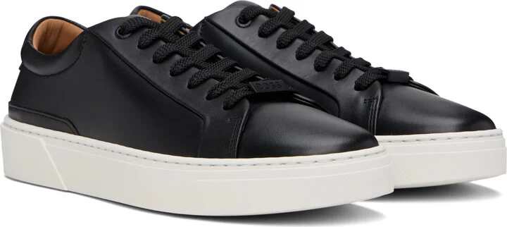 BOSS Black Gary Leather Low-Top Sneakers - Image 4