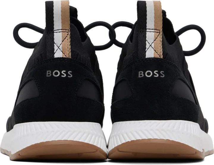 BOSS Black Knitted Sneakers - Image 2