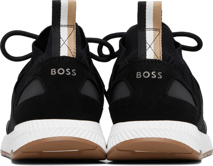 BOSS Black Knitted-Upper Sneakers - Image 2