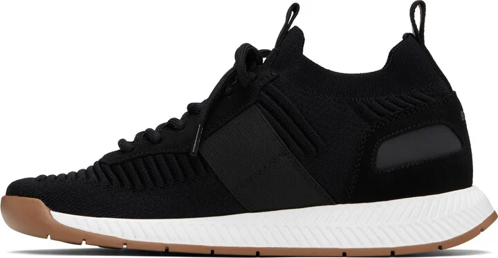 BOSS Black Knitted-Upper Sneakers - Image 3
