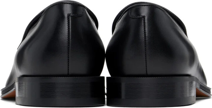 BOSS Black Leather Apron Toe Loafers - Image 2