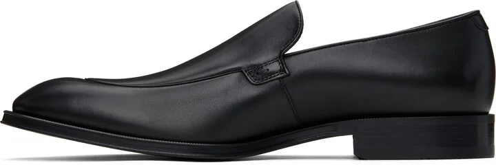 BOSS Black Leather Apron Toe Loafers - Image 3