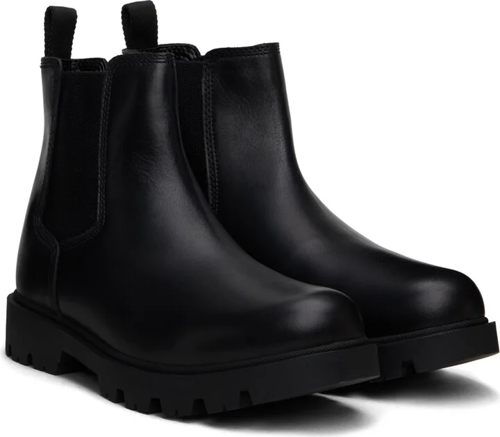 BOSS Black Leather Chelsea Boots - Image 4