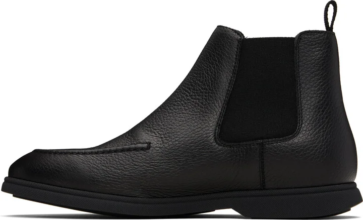 BOSS Black Leather Chelsea Boots - Image 3