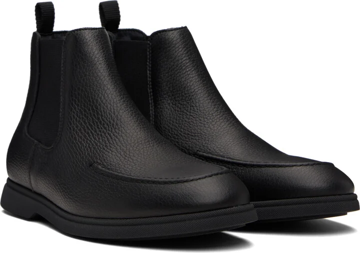 BOSS Black Leather Chelsea Boots - Image 4