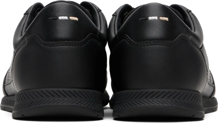 BOSS Black Leather Logo Sneakers - Image 2