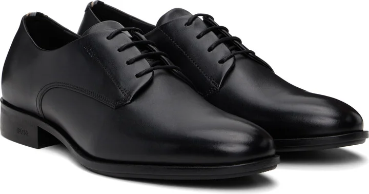 BOSS Black Leather Signature Trim Derbys - Image 4