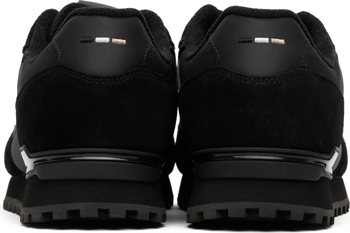 BOSS Black Logo Faux-Suede Sneakers - Image 2