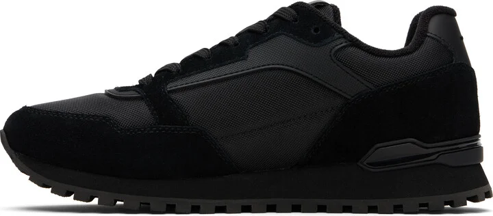BOSS Black Logo Faux-Suede Sneakers - Image 3