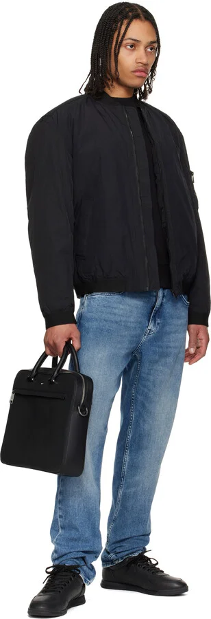 BOSS Black Nappa-Leather Sneakers - Image 5
