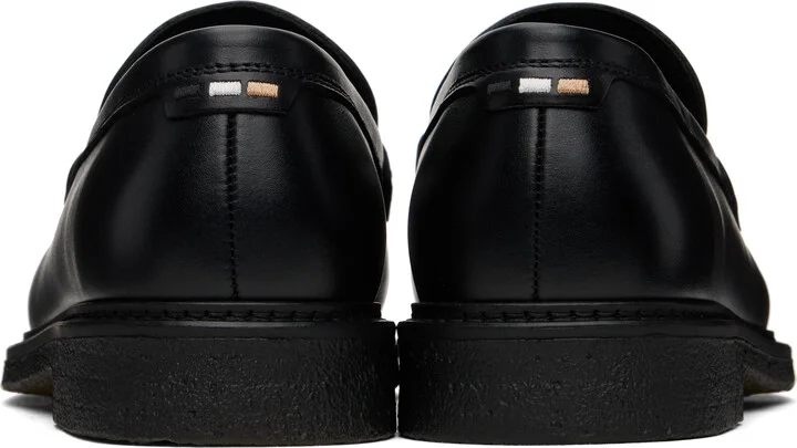 BOSS Black Polished-Leather Loafers - Image 2