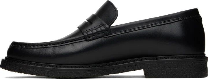 BOSS Black Polished-Leather Loafers - Image 3