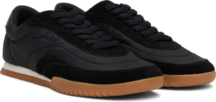 BOSS Black Quilted Sneakers - Image 4
