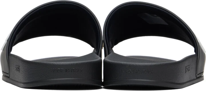 BOSS Black Raised Logo Pool Slides - Image 2