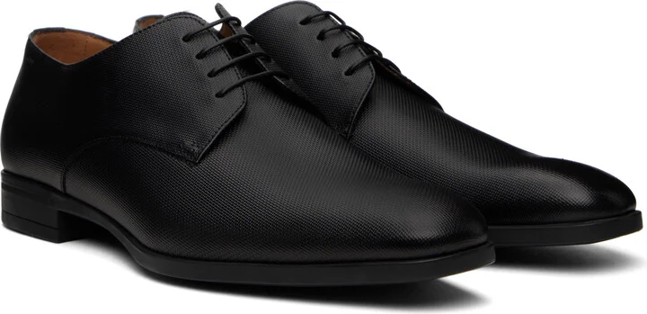 BOSS Black Structured Leather Derbys - Image 4