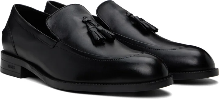 BOSS Black Tassel Leather Loafers - Image 4