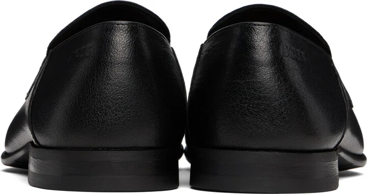 BOSS Black Tumbled Leather Penny Loafers - Image 2