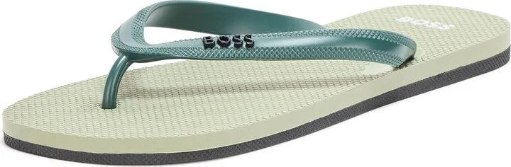 BOSS Bold Logo Light Weight Vinyl Flip-Flops Muted Sage 8/9