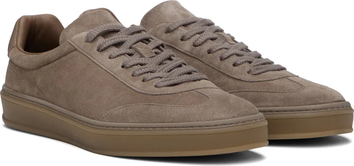 BOSS Brown BECKHAM Edition Low-Top Suede Sneakers - Image 4