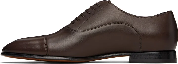 BOSS Brown BECKHAM Edition Polished Leather Oxfords - Image 3