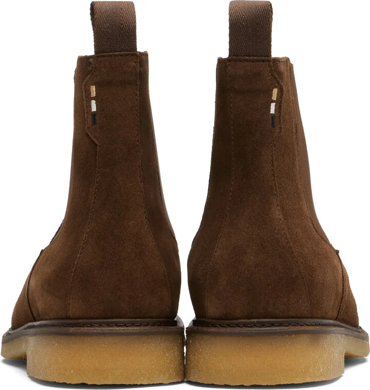 BOSS Brown Elasticated Panels Chelsea Boots - Image 2