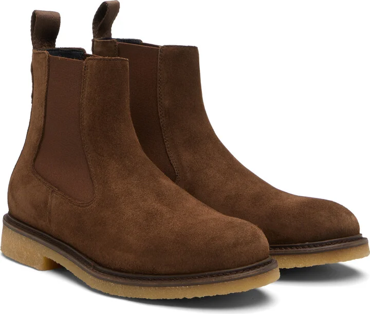 BOSS Brown Elasticated Panels Chelsea Boots - Image 4