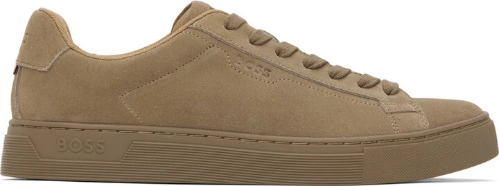 BOSS Brown Lace-Up Sneakers