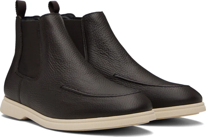BOSS Brown Leather Chelsea Boots - Image 4