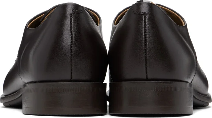 BOSS Brown Leather Signature Trim Derbys - Image 2