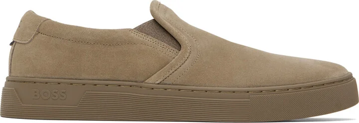 BOSS Brown Slip-On Sneakers
