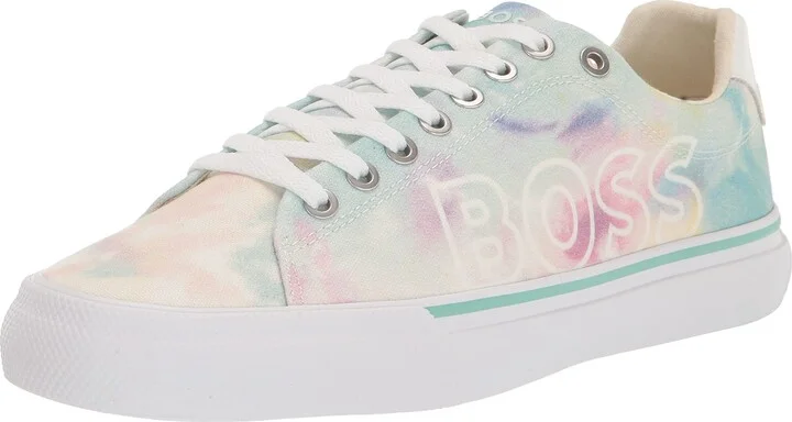 BOSS Canvas Mini Logo Lace Up Sneaker
