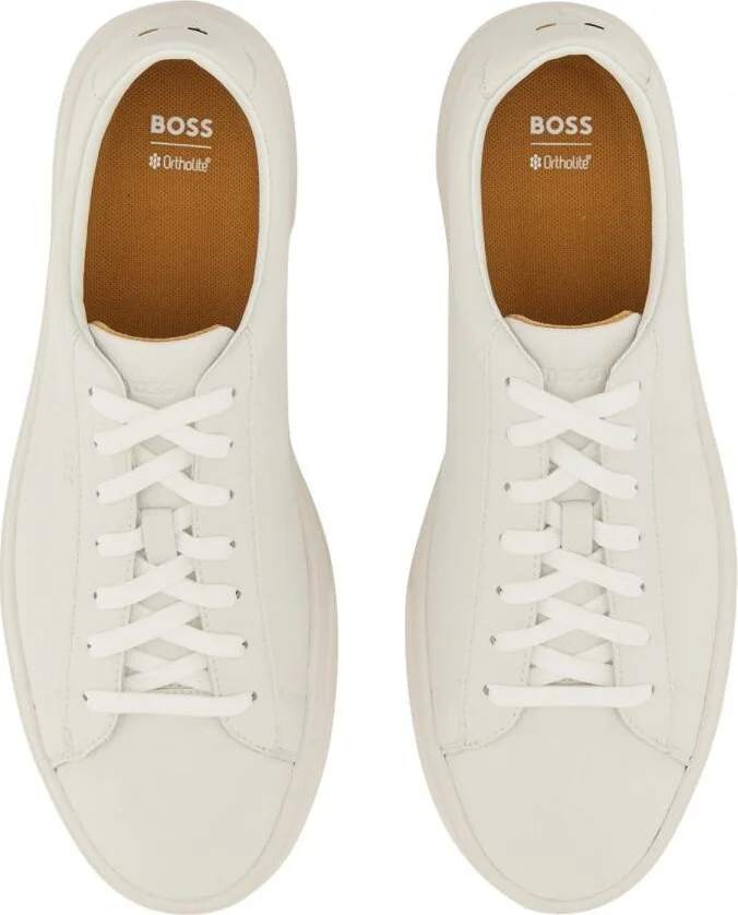 Boss Grained Leather Sneaker - Image 6
