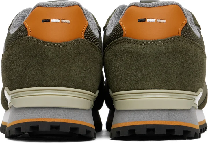 BOSS Khaki Embossed-Logo Sneakers - Image 2
