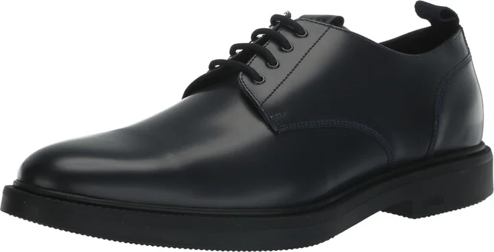 BOSS Larry Brush Off Leather Derby Shoe Deep Sea Blue