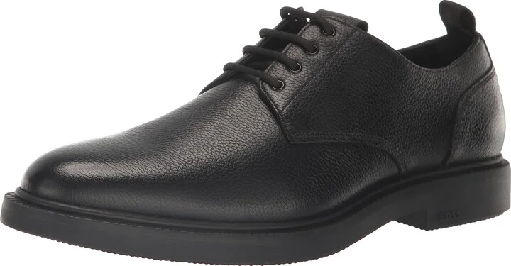 BOSS Larry Grain Leather Derby Dress Shoe Black Oil